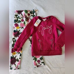 NWT 2 piece Juicy Couture little girls outfit size 7